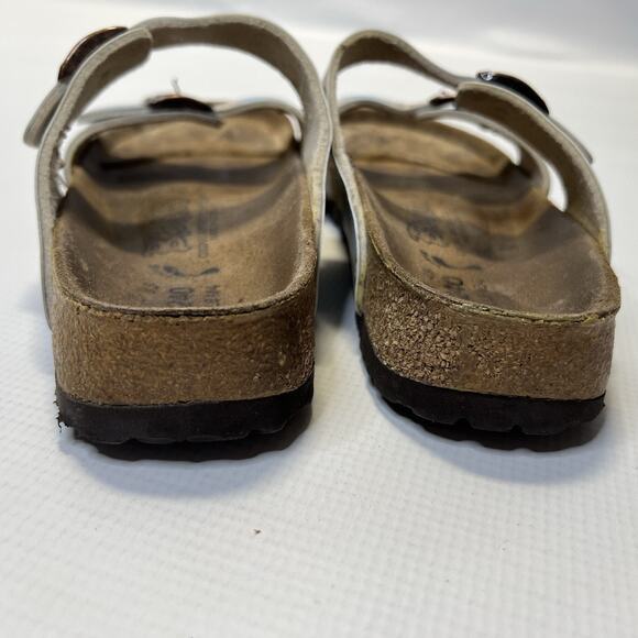 BIRKIS By Birkenstock Michele Slide Sandals Blue Floral Size Womens EU 37 L6 M4 - Picture 11 of 13